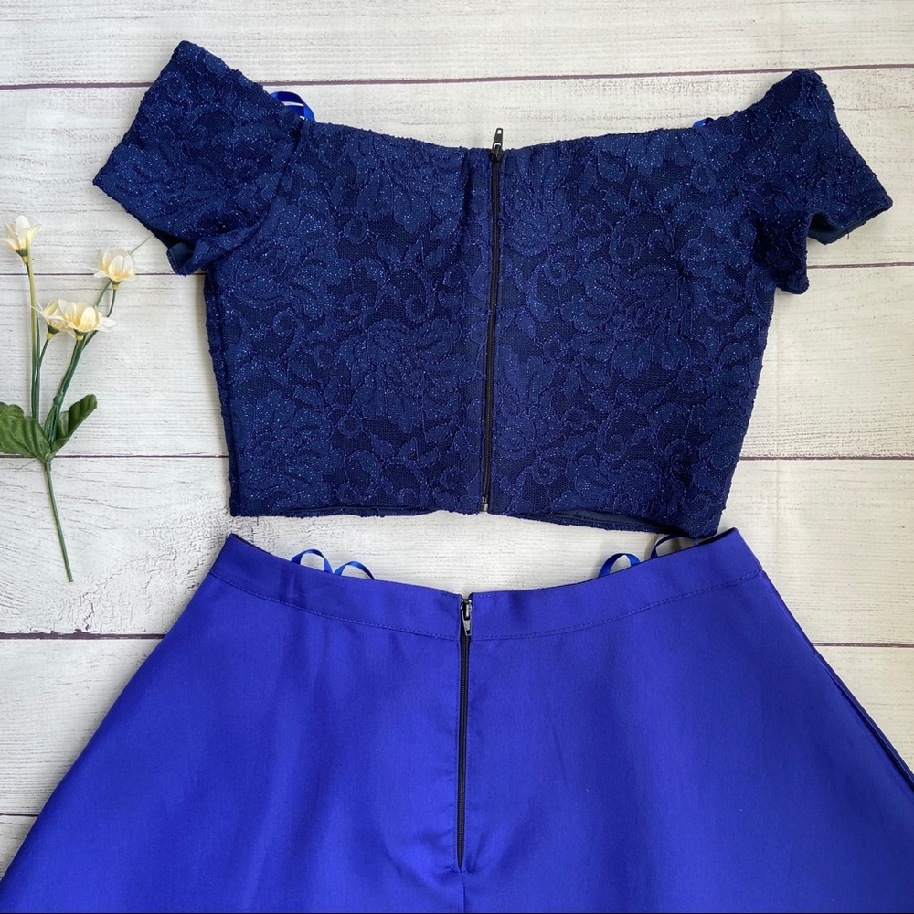 Sequin Hearts Two-Piece Off The Shoulder Dress - Picture 8 of 15